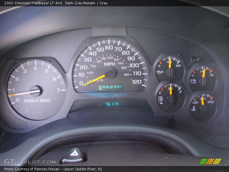 Dark Gray Metallic / Gray 2003 Chevrolet TrailBlazer LT 4x4