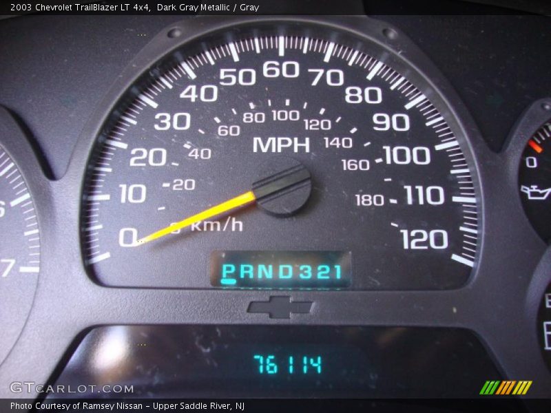 Dark Gray Metallic / Gray 2003 Chevrolet TrailBlazer LT 4x4