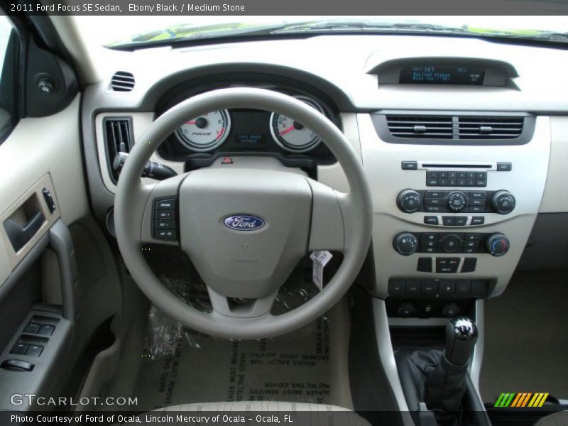 Ebony Black / Medium Stone 2011 Ford Focus SE Sedan