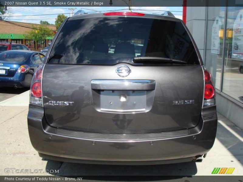 Smoke Gray Metallic / Beige 2007 Nissan Quest 3.5 SE