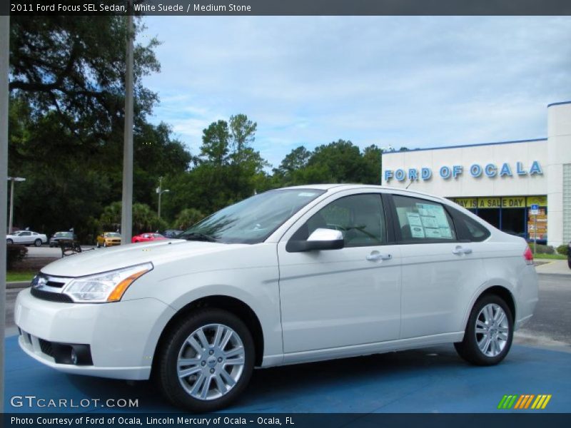 White Suede / Medium Stone 2011 Ford Focus SEL Sedan