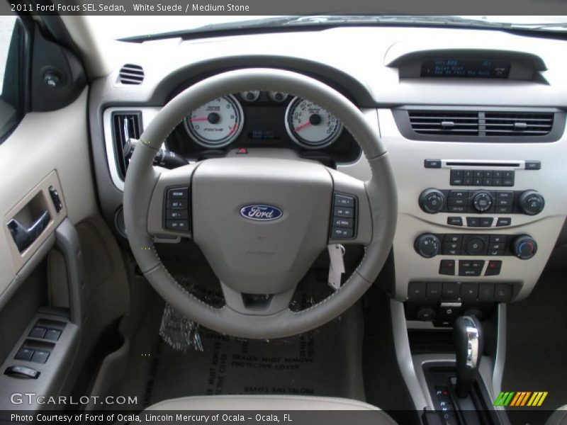 White Suede / Medium Stone 2011 Ford Focus SEL Sedan