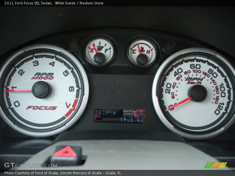 White Suede / Medium Stone 2011 Ford Focus SEL Sedan