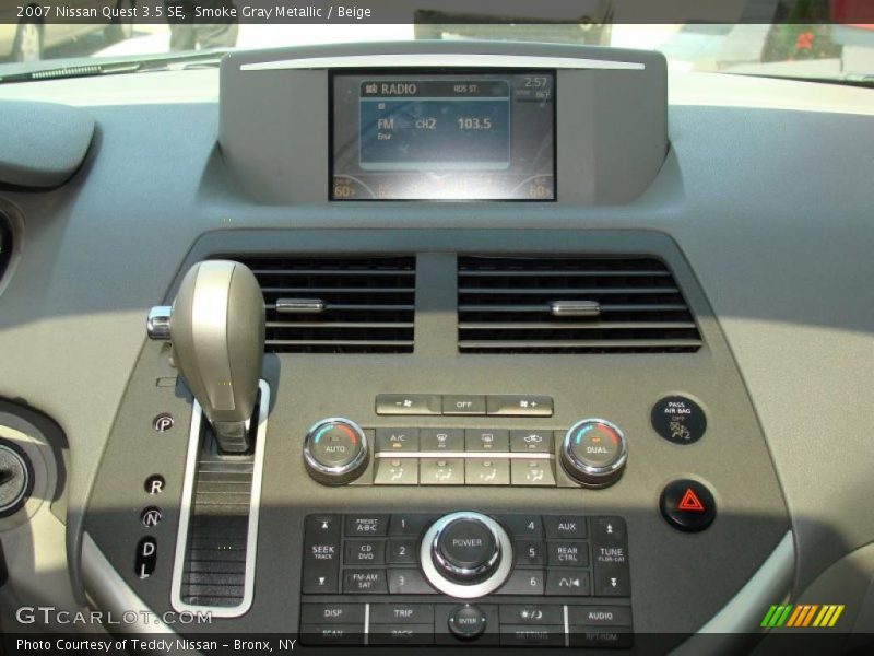 Smoke Gray Metallic / Beige 2007 Nissan Quest 3.5 SE