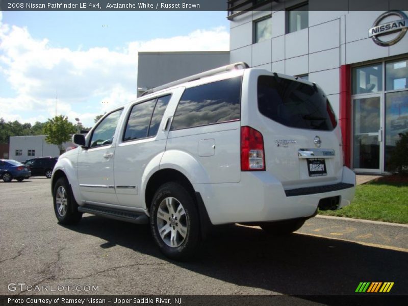 Avalanche White / Russet Brown 2008 Nissan Pathfinder LE 4x4