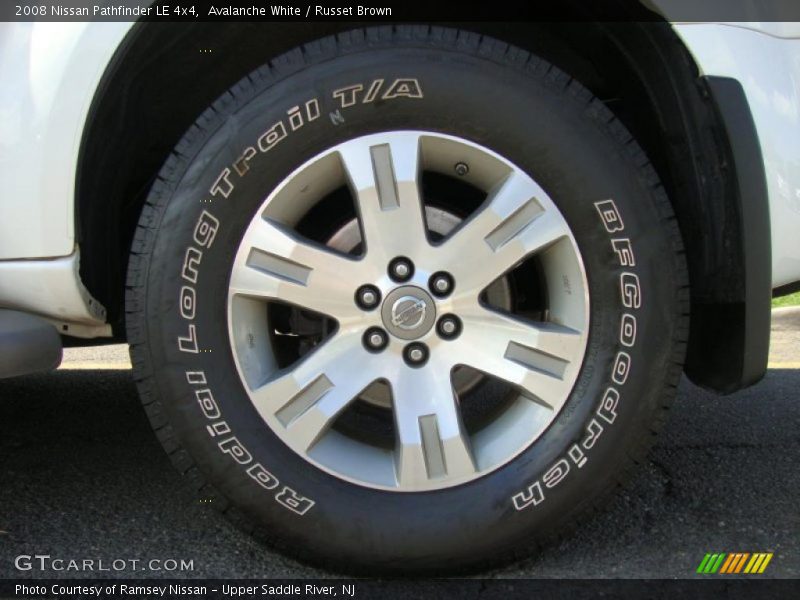 Avalanche White / Russet Brown 2008 Nissan Pathfinder LE 4x4