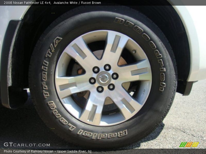 Avalanche White / Russet Brown 2008 Nissan Pathfinder LE 4x4