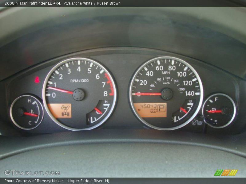 Avalanche White / Russet Brown 2008 Nissan Pathfinder LE 4x4