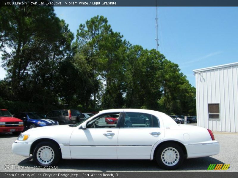 Vibrant White / Light Graphite 2000 Lincoln Town Car Executive