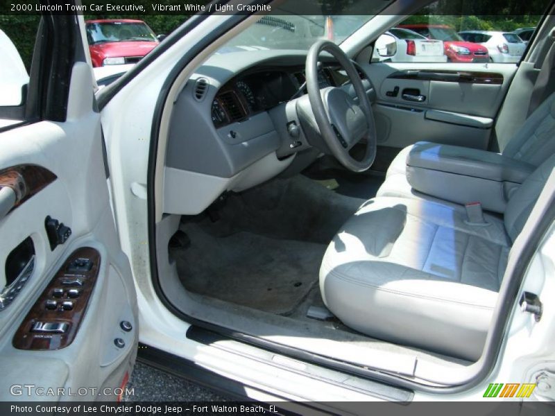 Vibrant White / Light Graphite 2000 Lincoln Town Car Executive
