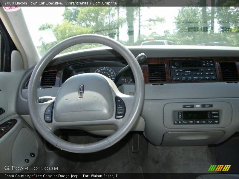 Vibrant White / Light Graphite 2000 Lincoln Town Car Executive
