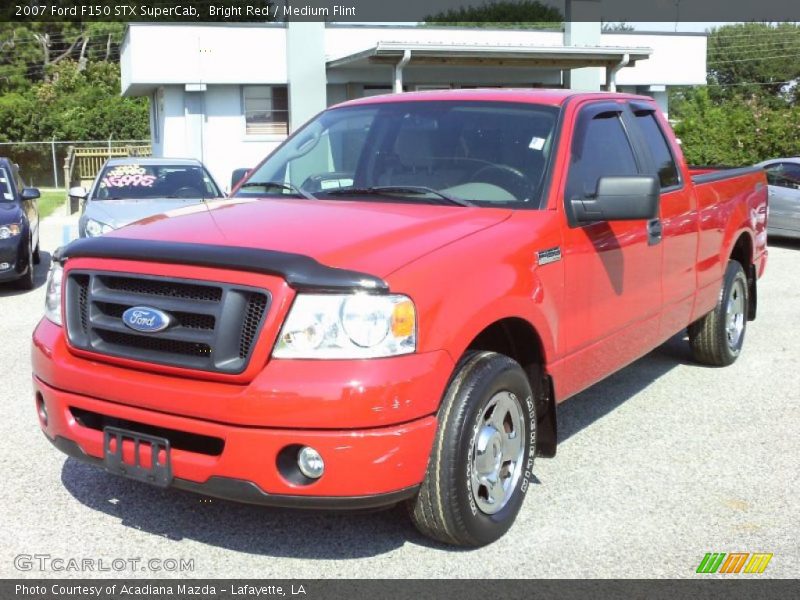 Bright Red / Medium Flint 2007 Ford F150 STX SuperCab
