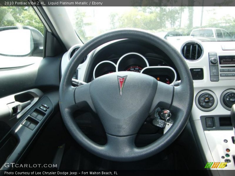 Liquid Platinum Metallic / Ebony 2010 Pontiac Vibe 2.4L