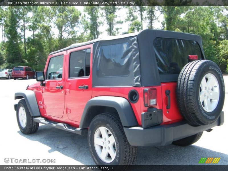 Flame Red / Dark Slate Gray/Med Slate Gray 2008 Jeep Wrangler Unlimited X