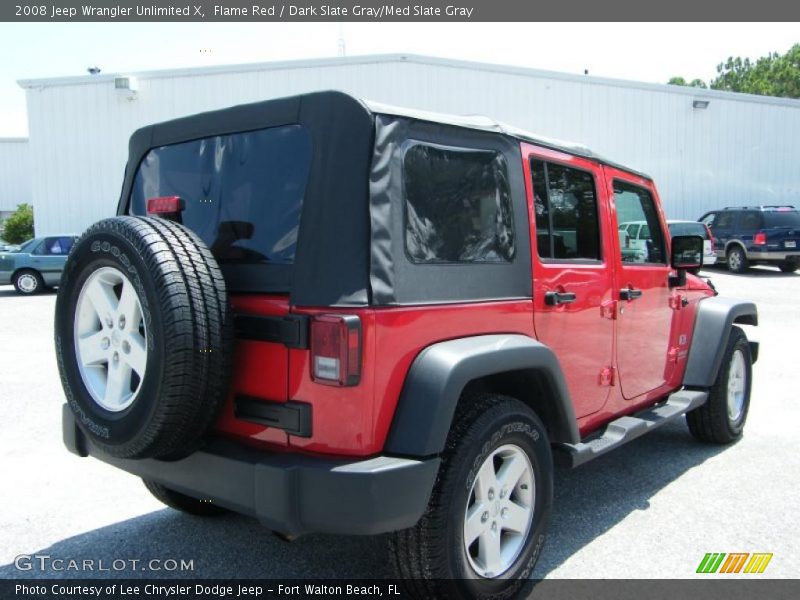 Flame Red / Dark Slate Gray/Med Slate Gray 2008 Jeep Wrangler Unlimited X