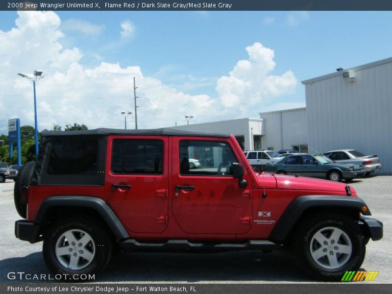 Flame Red / Dark Slate Gray/Med Slate Gray 2008 Jeep Wrangler Unlimited X