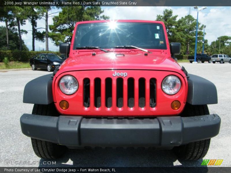 Flame Red / Dark Slate Gray/Med Slate Gray 2008 Jeep Wrangler Unlimited X