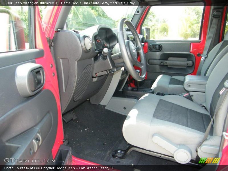 Flame Red / Dark Slate Gray/Med Slate Gray 2008 Jeep Wrangler Unlimited X