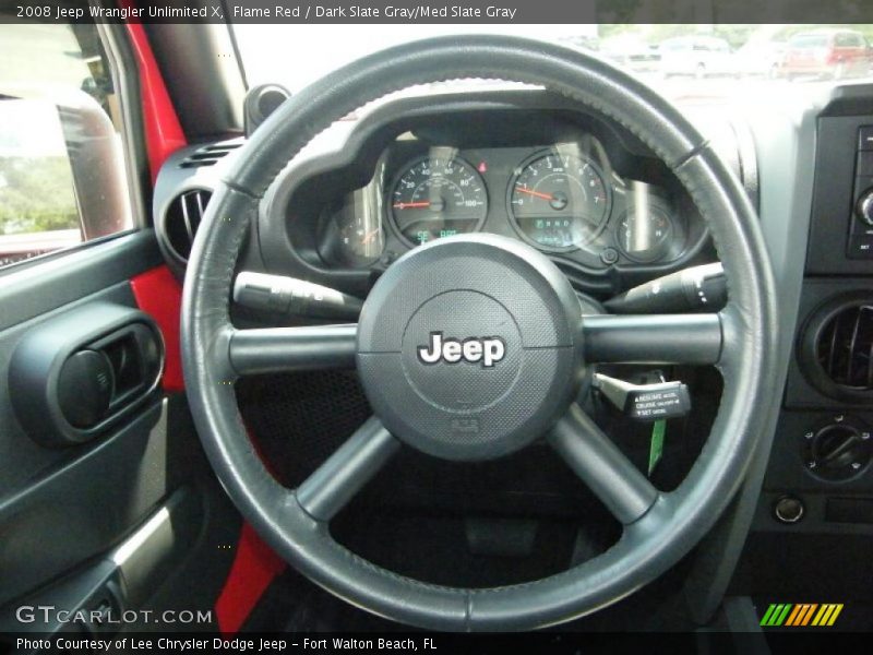 Flame Red / Dark Slate Gray/Med Slate Gray 2008 Jeep Wrangler Unlimited X
