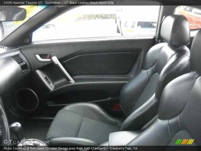 Quicksilver / GT Black Leather/Black Sport Grip 2008 Hyundai Tiburon GT