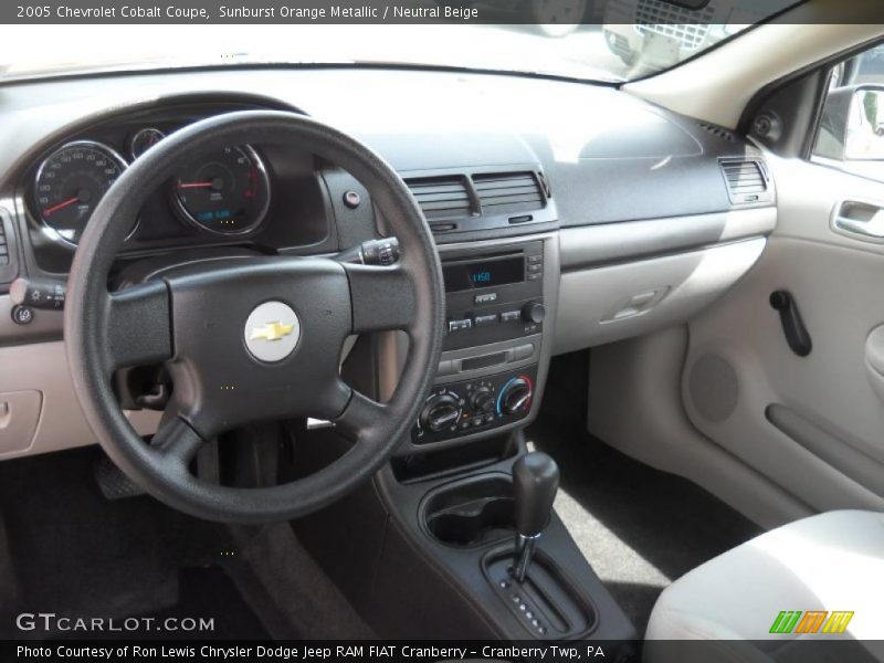 Sunburst Orange Metallic / Neutral Beige 2005 Chevrolet Cobalt Coupe