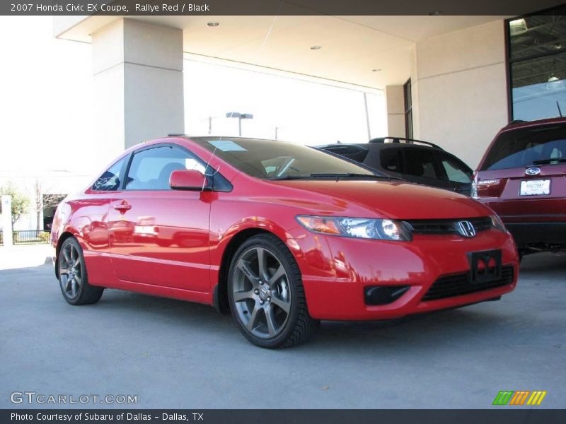 Rallye Red / Black 2007 Honda Civic EX Coupe