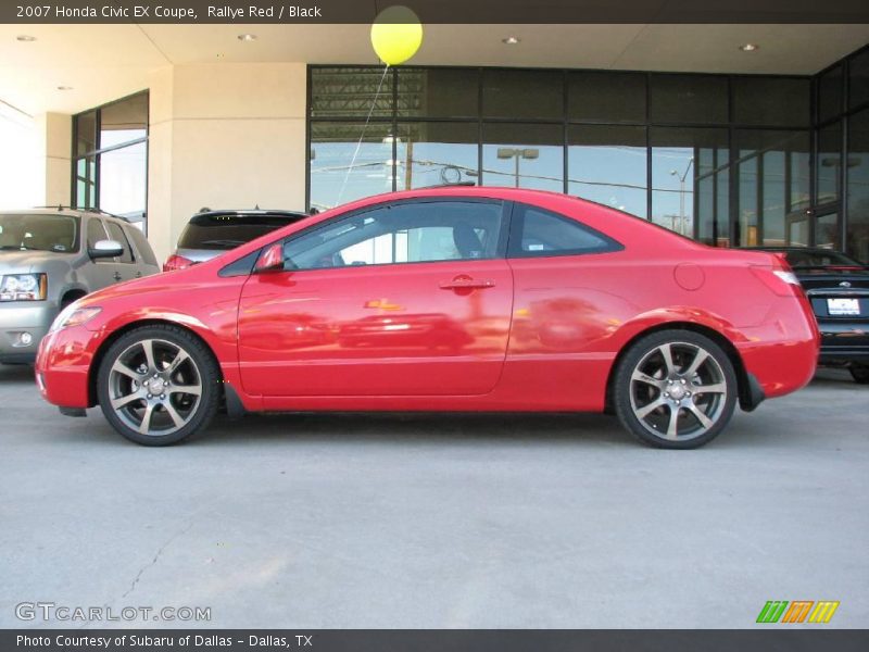 Rallye Red / Black 2007 Honda Civic EX Coupe