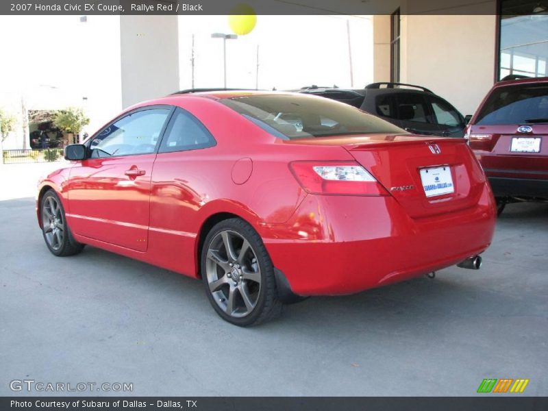 Rallye Red / Black 2007 Honda Civic EX Coupe
