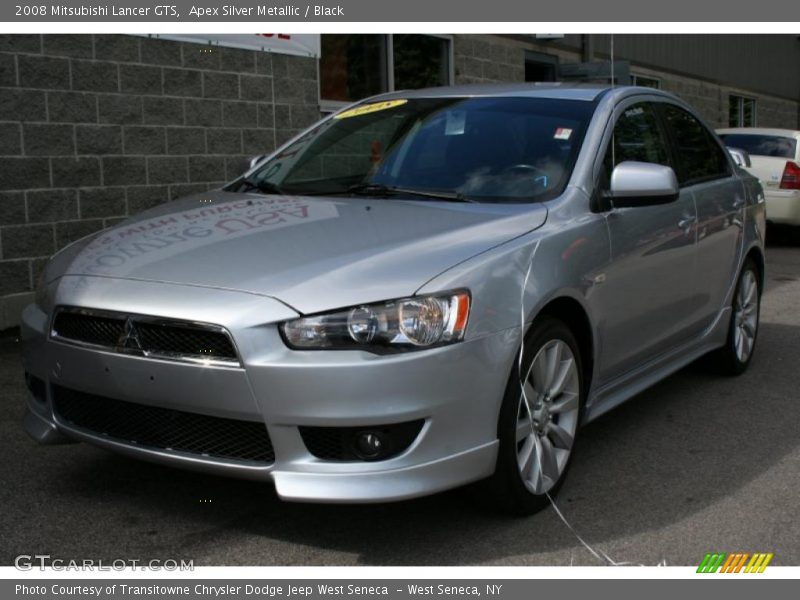 Apex Silver Metallic / Black 2008 Mitsubishi Lancer GTS