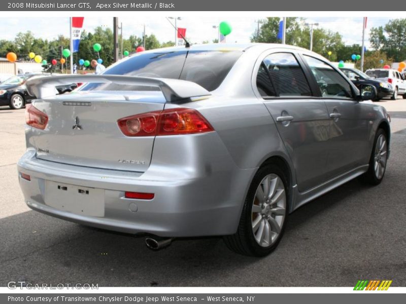Apex Silver Metallic / Black 2008 Mitsubishi Lancer GTS