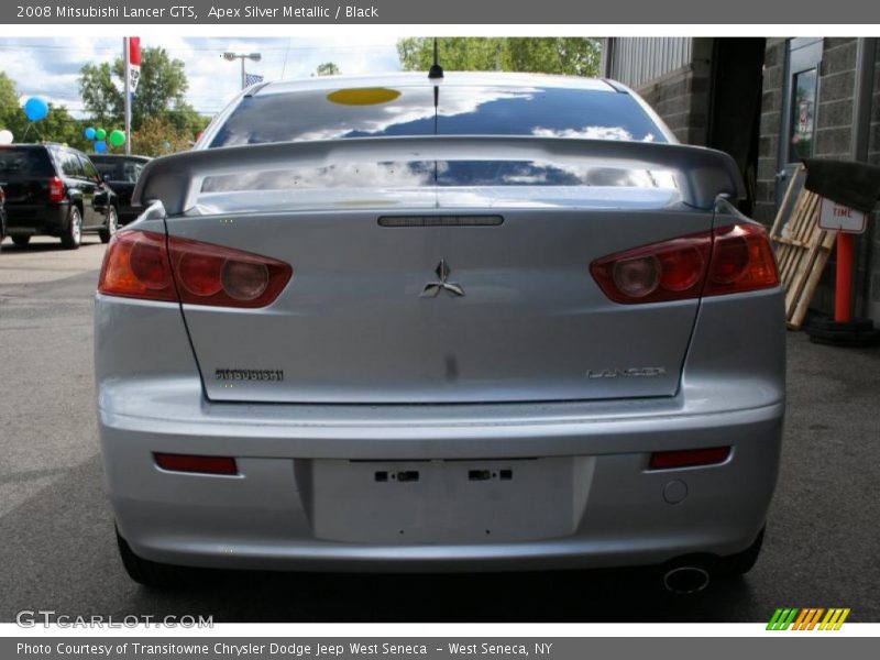 Apex Silver Metallic / Black 2008 Mitsubishi Lancer GTS