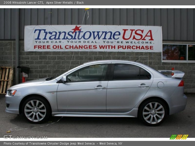 Apex Silver Metallic / Black 2008 Mitsubishi Lancer GTS