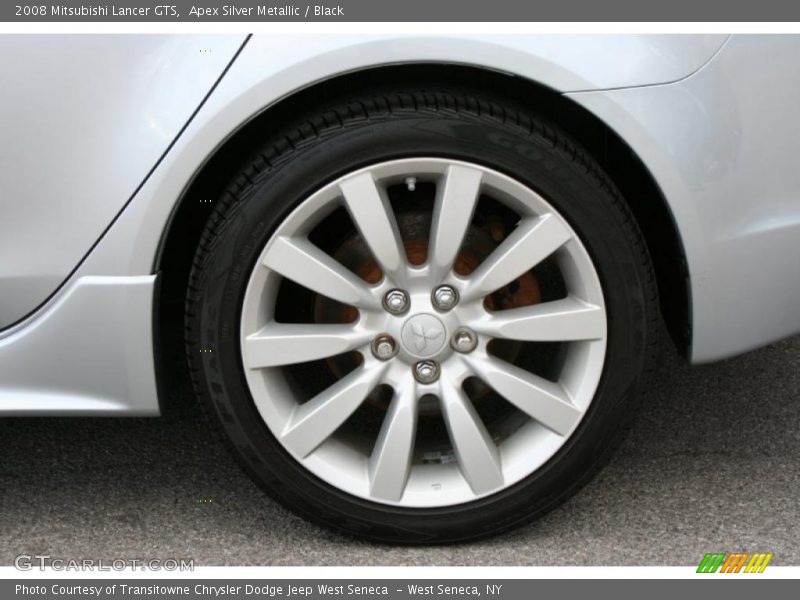Apex Silver Metallic / Black 2008 Mitsubishi Lancer GTS