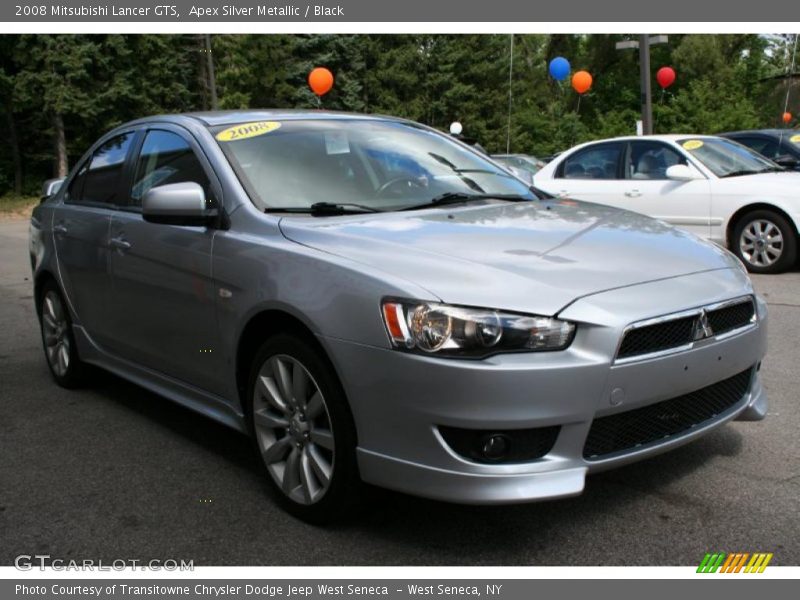 Apex Silver Metallic / Black 2008 Mitsubishi Lancer GTS