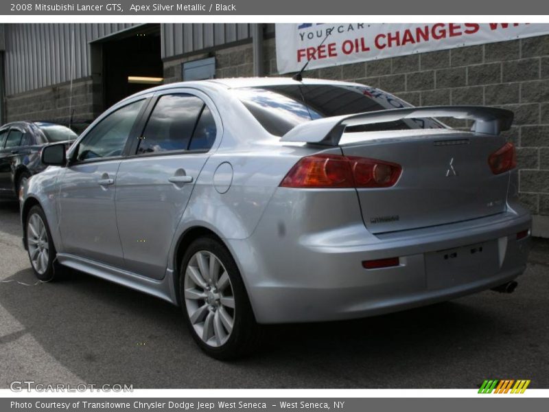 Apex Silver Metallic / Black 2008 Mitsubishi Lancer GTS