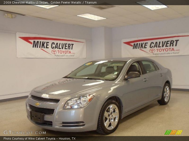 Golden Pewter Metallic / Titanium 2009 Chevrolet Malibu LS Sedan