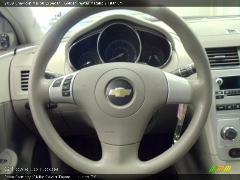 Golden Pewter Metallic / Titanium 2009 Chevrolet Malibu LS Sedan