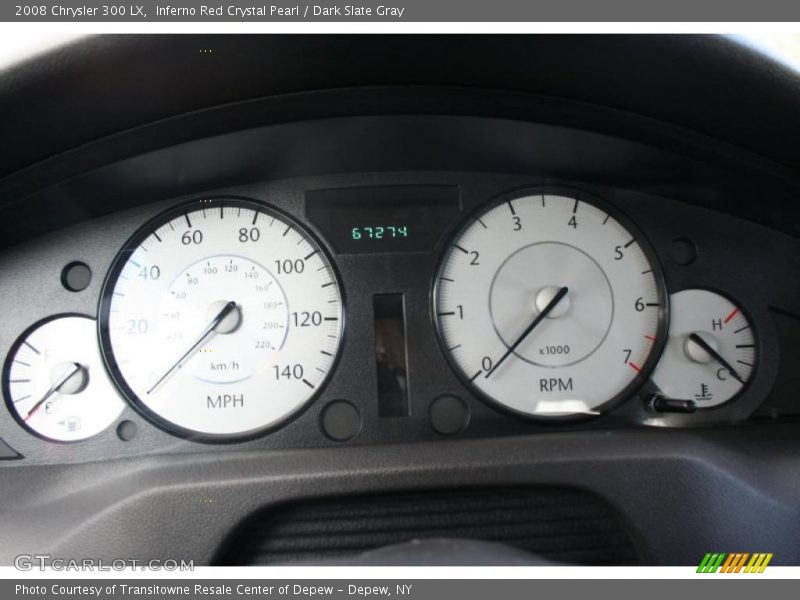 Inferno Red Crystal Pearl / Dark Slate Gray 2008 Chrysler 300 LX
