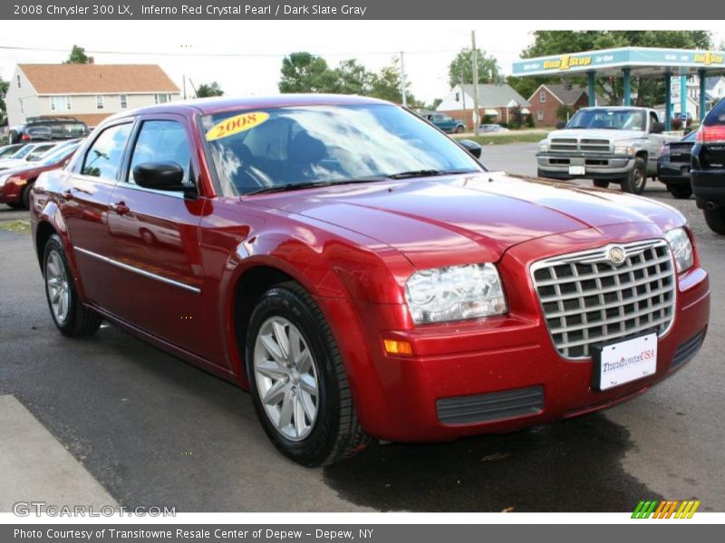 Inferno Red Crystal Pearl / Dark Slate Gray 2008 Chrysler 300 LX