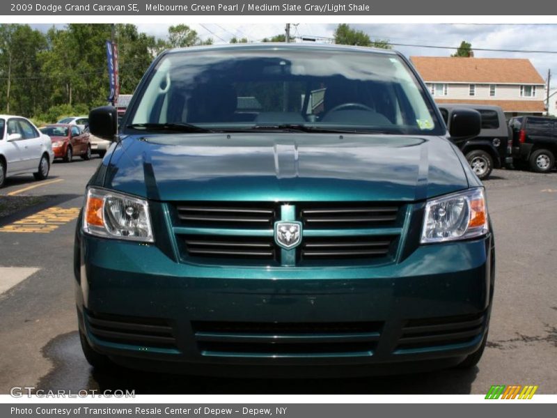Melbourne Green Pearl / Medium Slate Gray/Light Shale 2009 Dodge Grand Caravan SE