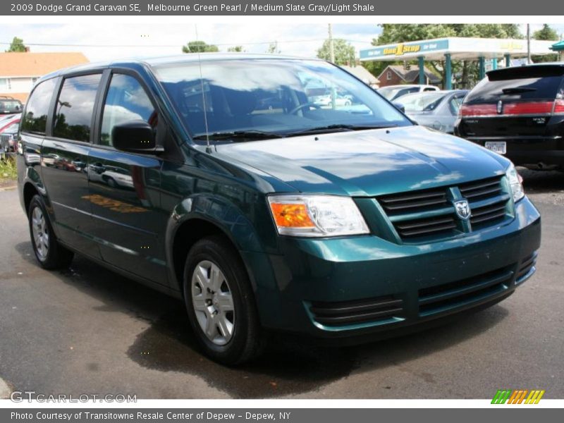Melbourne Green Pearl / Medium Slate Gray/Light Shale 2009 Dodge Grand Caravan SE