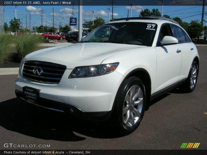Ivory Pearl / Wheat 2007 Infiniti FX 35 AWD