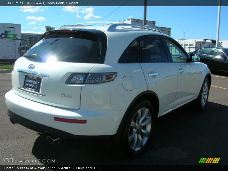 Ivory Pearl / Wheat 2007 Infiniti FX 35 AWD
