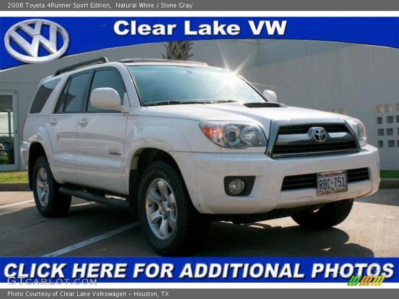 Natural White / Stone Gray 2008 Toyota 4Runner Sport Edition
