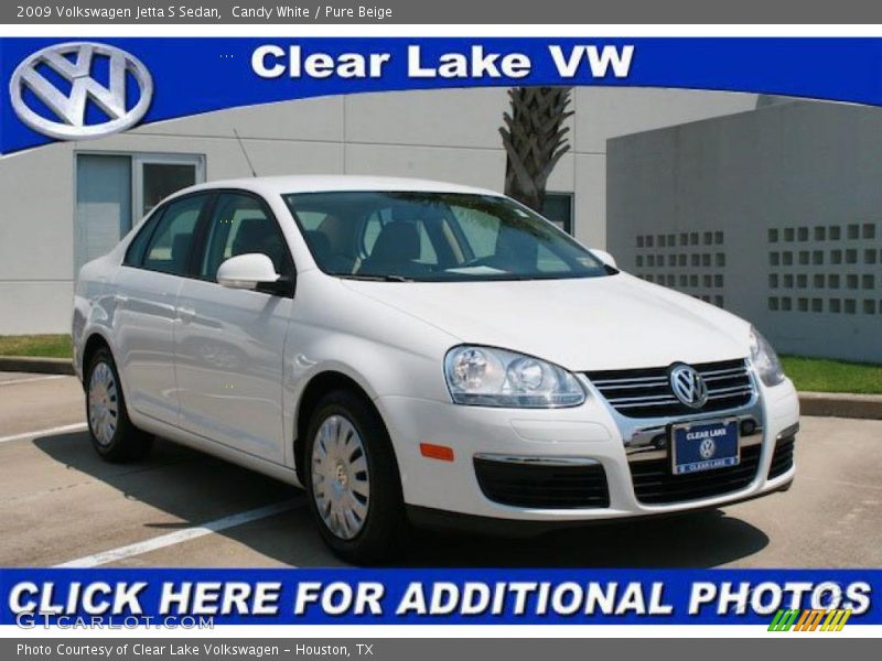 Candy White / Pure Beige 2009 Volkswagen Jetta S Sedan
