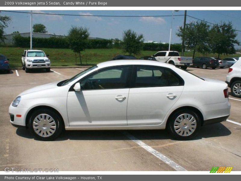 Candy White / Pure Beige 2009 Volkswagen Jetta S Sedan