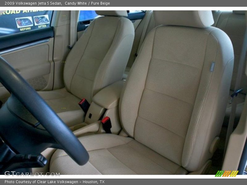Candy White / Pure Beige 2009 Volkswagen Jetta S Sedan