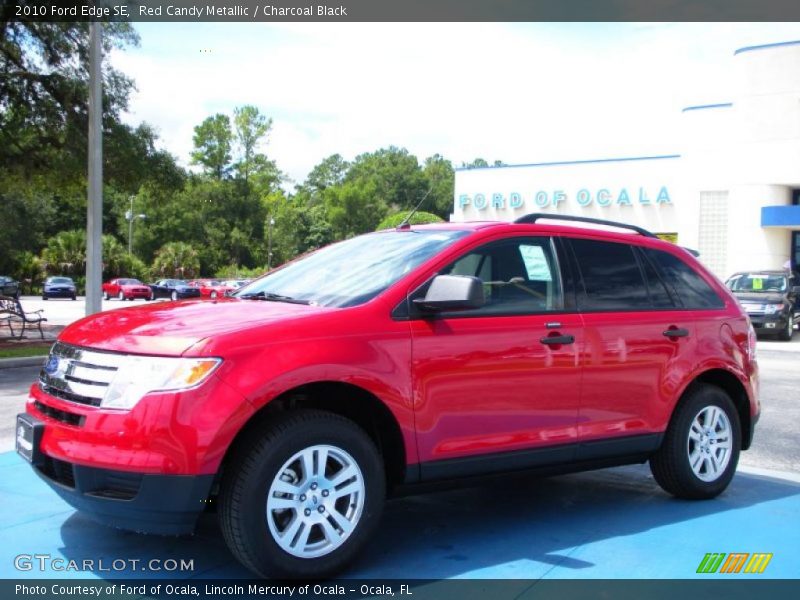 Red Candy Metallic / Charcoal Black 2010 Ford Edge SE