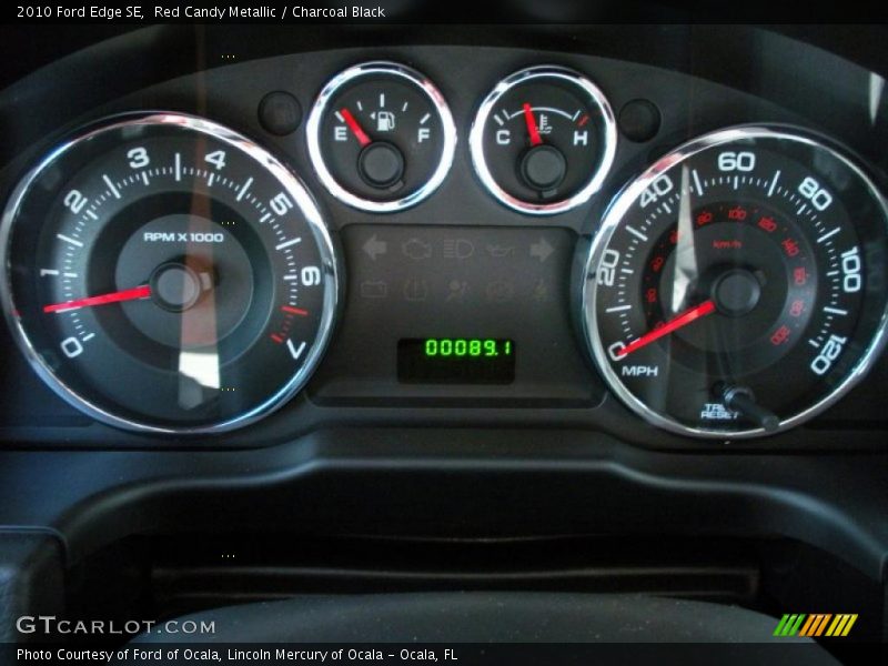 Red Candy Metallic / Charcoal Black 2010 Ford Edge SE