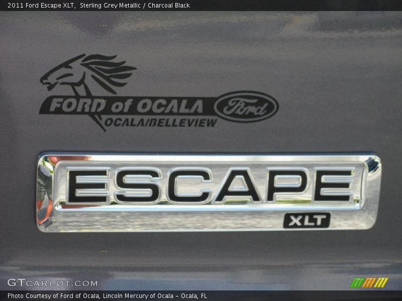 Sterling Grey Metallic / Charcoal Black 2011 Ford Escape XLT